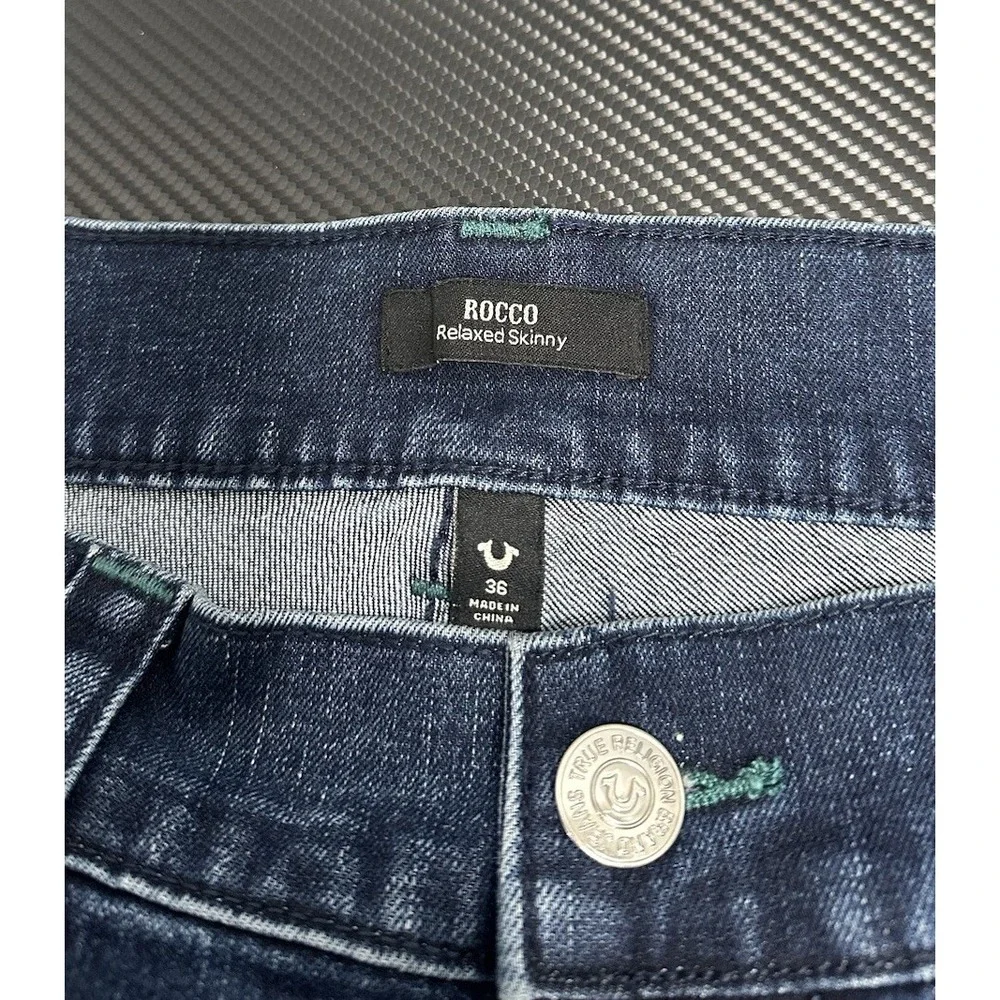 True Religion Rocco Relaxed Skinny Dark High Road Wash Men's Jeans 36x32‎ New